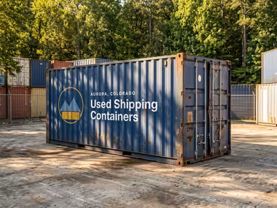 20ft High Cube As-Is used shipping container on the Aurora, Colorado yard
