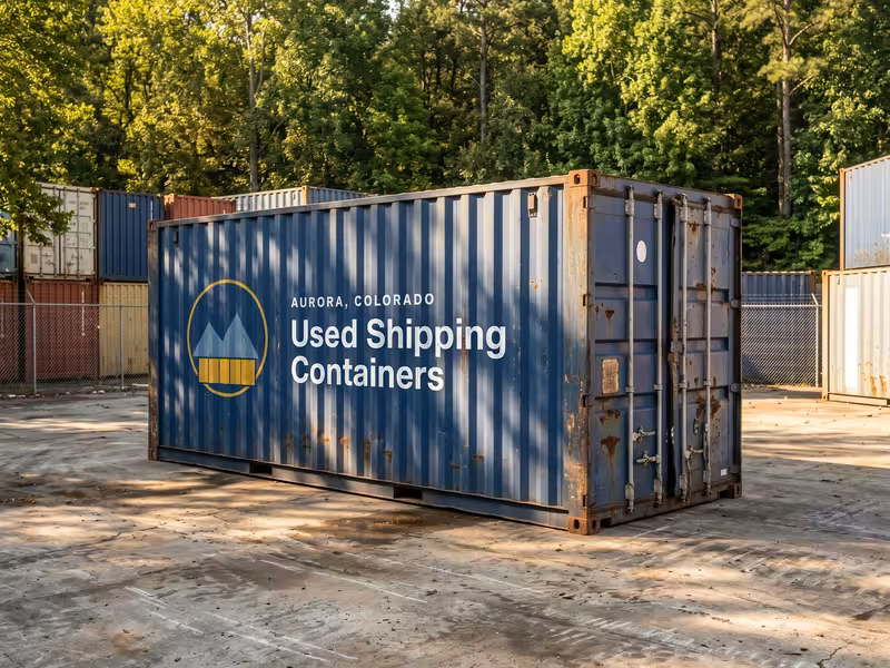 20ft High Cube As-Is used shipping container at the Aurora, Colorado yard