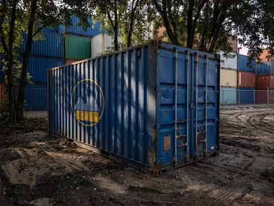20ft Standard As-Is used shipping container on the Aurora, Colorado yard