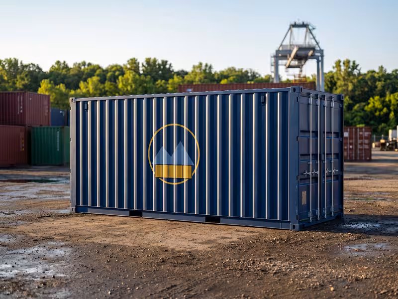 20ft Standard One-Trip used shipping container at the Aurora, Colorado yard