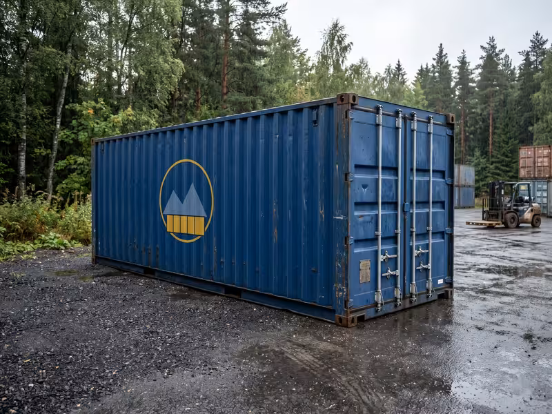 40ft Standard Cargo Worthy used shipping container at the Aurora, Colorado yard